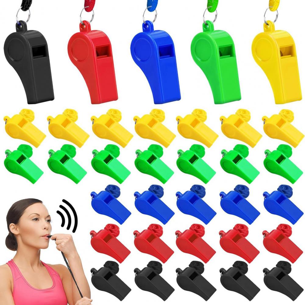 10 個のホイッスル、ストラップ付き、大音量スポーツ審判ピー - Emergency Whistle Pea のレビューと価格